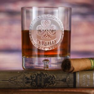 limotti Irish Whiskey Scotch Glass – Classic Engraved Rocks Tumbler