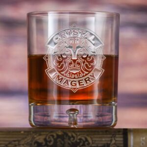 limotti Custom Logo Whiskey Glass – Engraved Crystal Rocks Glass for Business or Gifts