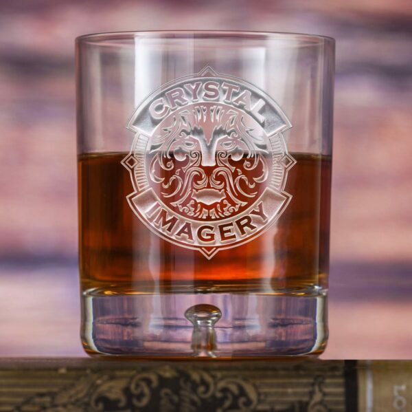 limotti Custom Logo Whiskey Glass – Engraved Crystal Rocks Glass for Business or Gifts