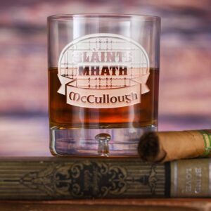 limotti Personalized Scottish Toast Whisky Glass – Custom Engraved Crystal Rocks Gift