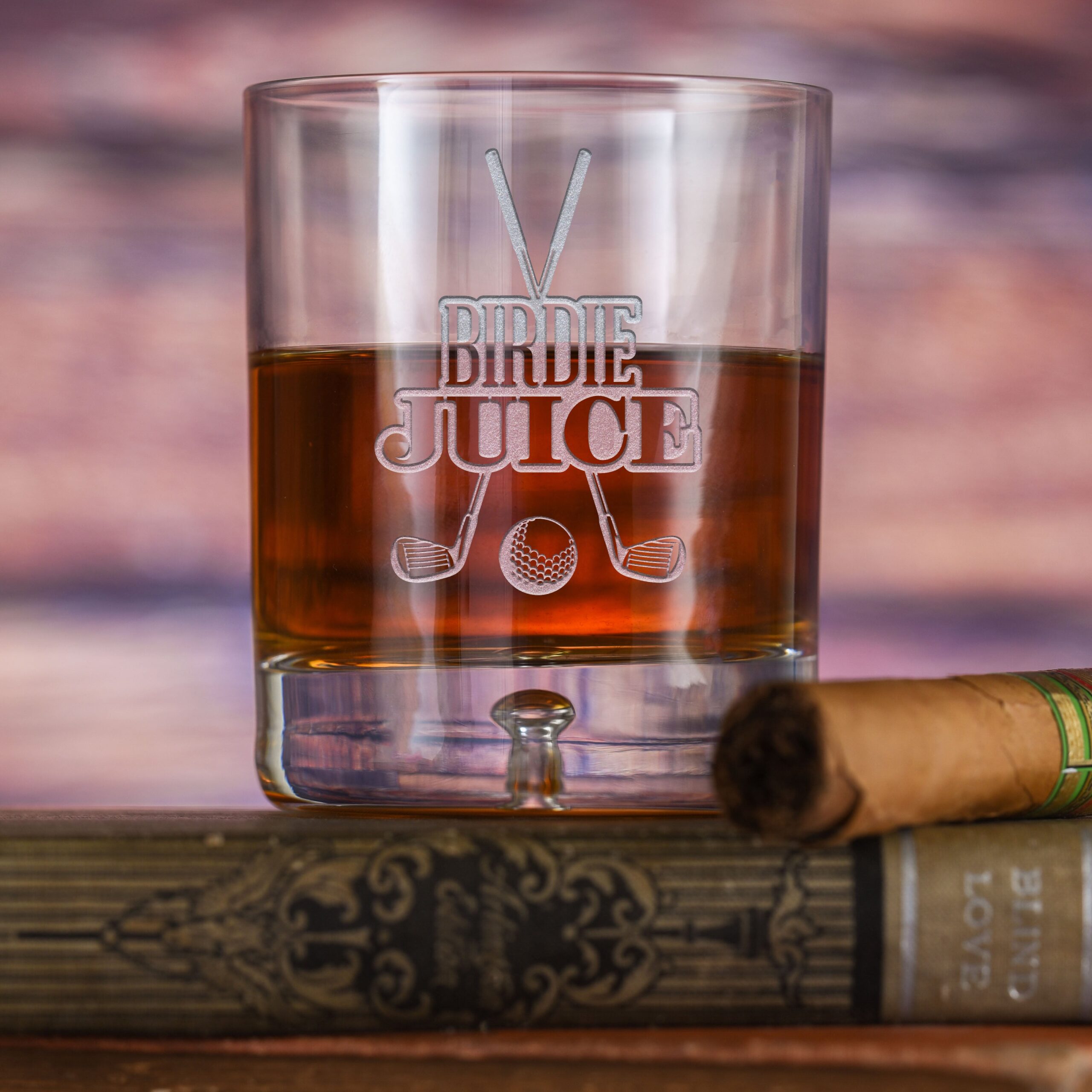 limotti Birdie Juice Crystal Rocks Glass – Personalized Golf Lover’s Whiskey Tumbler