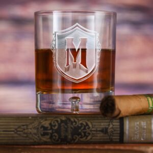limotti Monogrammed Initial Whiskey Glasses – Personalized Engraved Scotch Tumblers
