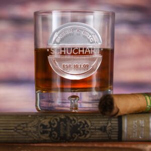 limotti Personalized Rustic Arrows Whiskey Glass – Custom Engraved Rocks Tumbler