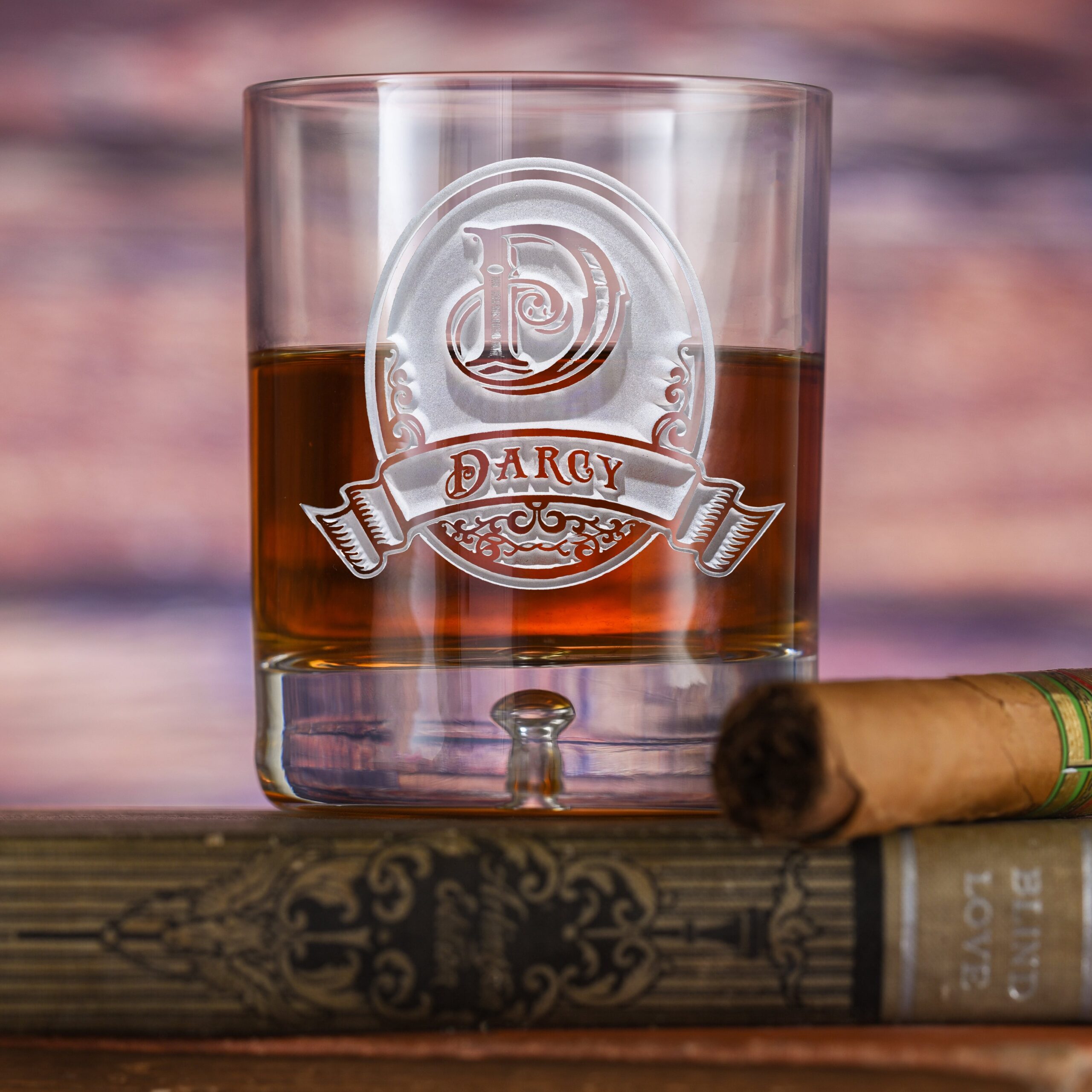 limotti Custom Crystal Bourbon Whiskey Rocks Glasses – Personalized Engraved Tumblers